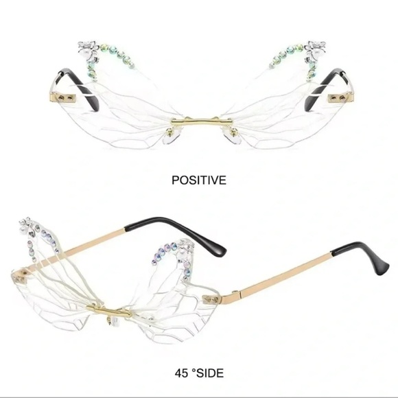 Dragonfly Wings Transparent Sunglasses - Picture 2 of 4